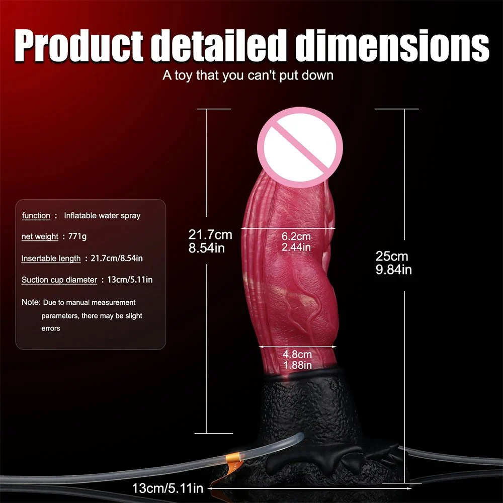 Fantasy Horse Dildo with Ejaculation Inflatable Flexible Function Fantasy Dildo for Adult Sex Game