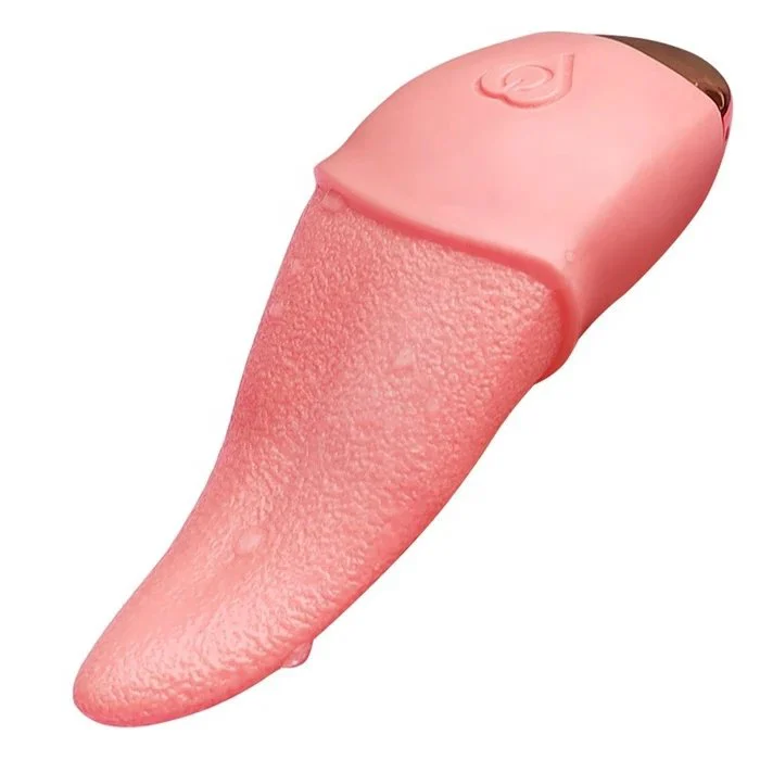 USB Rechargeable 10 Frequency Dildo Vibrator Realistic Tongue Design for Adult Women's Licking Sex Toys
