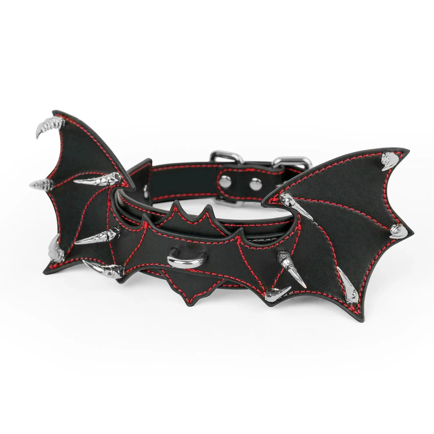 Dark Night Bat Collar Adult Novelty Toy for Christmas Roleplay Soft Leather Collar Two Colors Available