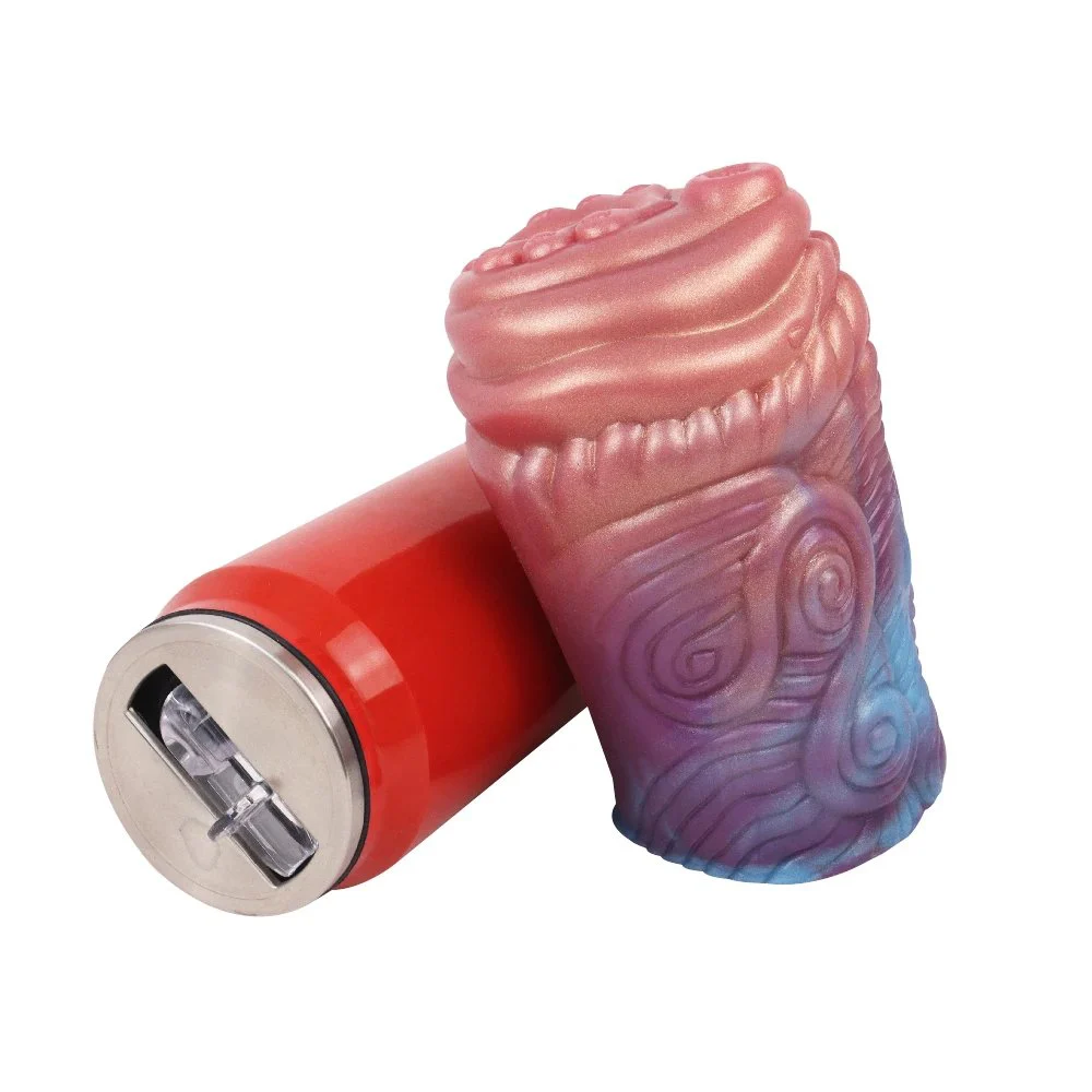 2in1 Dual Channel Masturbator for Men Soft Silicone Penis Stroker Sex Toys Realistic Vagina Pocket Pussy Male Masturbation Cup