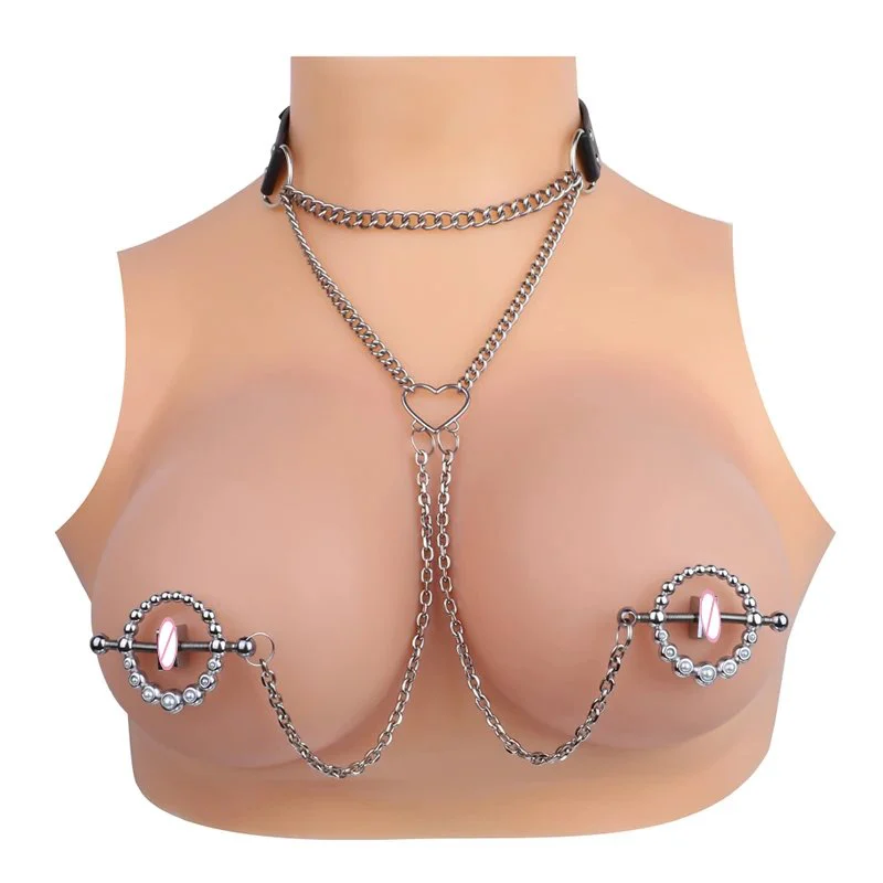 Choker Leather Collar Nipple Clamp Breast Clip Chain Couples Sex Toys for Women Adult Games Erotic Products