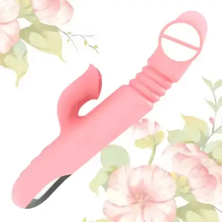 USB Rechargeable Multi-Function Women's Sex Machine G-Spot Vibrator Heated Stretchable Dildo Clit Rotate Stroke Clit Rotate