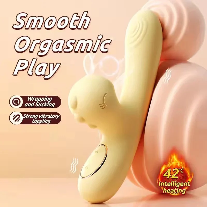 Heated Constant Temperature Rechargeable Vibrator, Sex Toy, Female Rabbit Vibrator with Stimulation