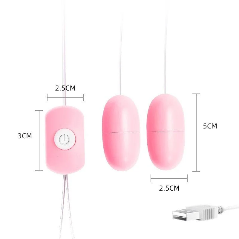 Flirting Egg Sucking Tongue Licking Double Jumping Egg USB Charging Masturbator Female Adult Sexual Equipment