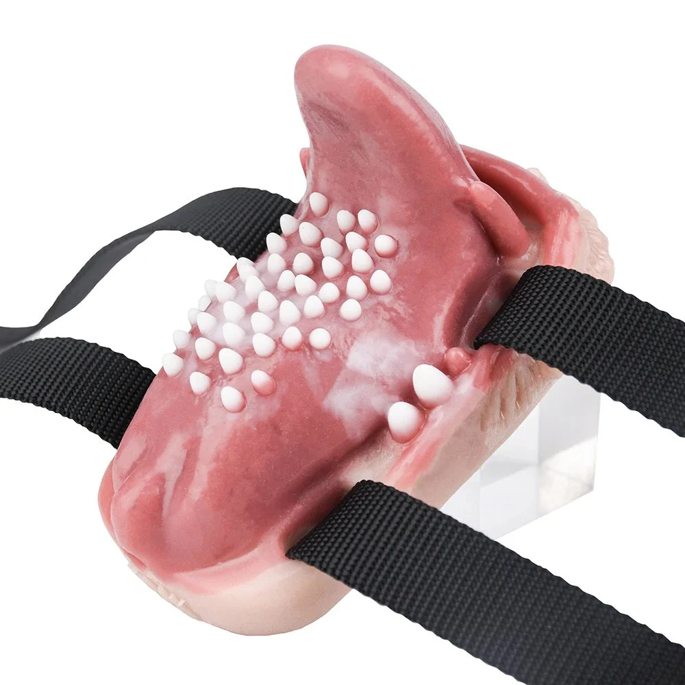 Remote Control Strap on Tongue Vibrating Grinder for Women Silicone Vibrator Sex Toys Bumpy Stimulate Prostate Clit Massage