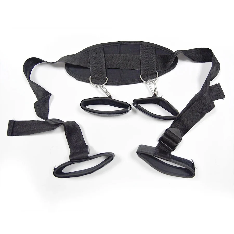 Fetish Flirting Erotic Positioning Bandage Easy Open Leg with Handcuff Anklecuff for Slave Game