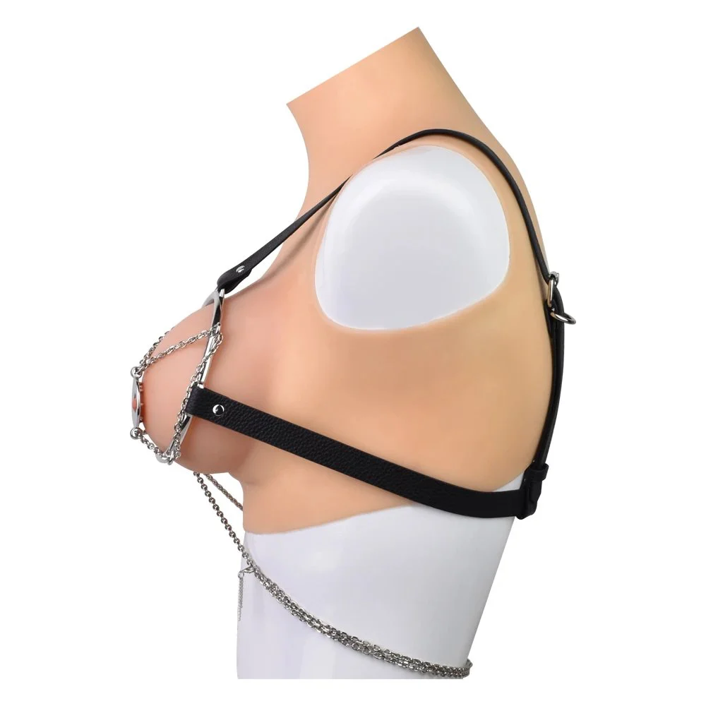 Fetish Nipple Clamp Wearable Leather Bondage Metal Chain Crocodile Nipple Clamp Couple Flirting Sex Toys