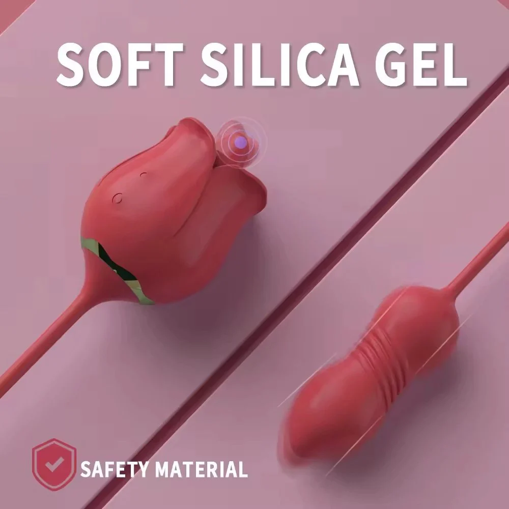Tongue Rose Vibrator Rose Sex Toy for Women Vibrator Licking Clitoris Vibrator Roses with Tongue Stimulator