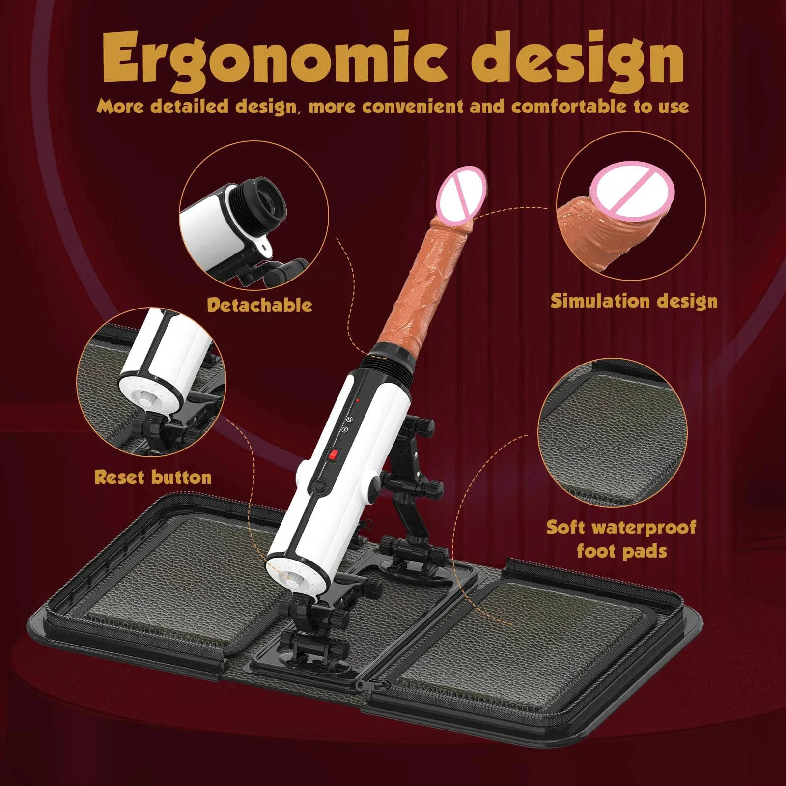 Remote Control Multi-Speed Multi-Angle Vibrating Thrusting Heating Automatic Realistic Dildo Sex Gun Machine for Women Female