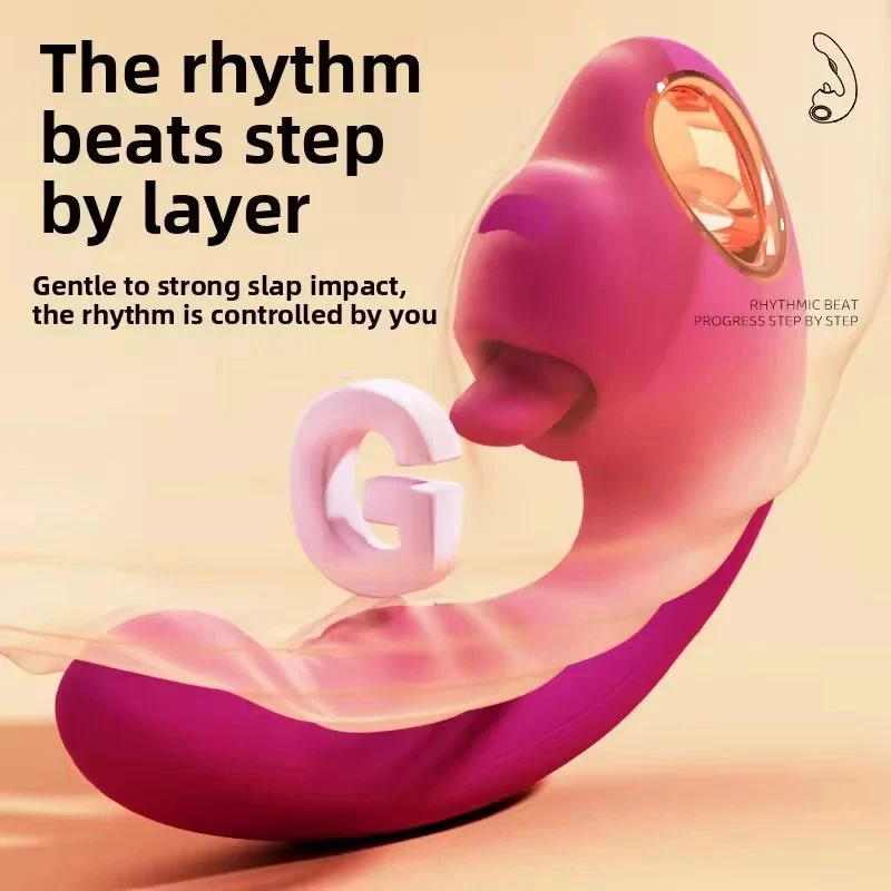 Handheld Female Masturbator Bass Quiet Tongue Licking Vibrator