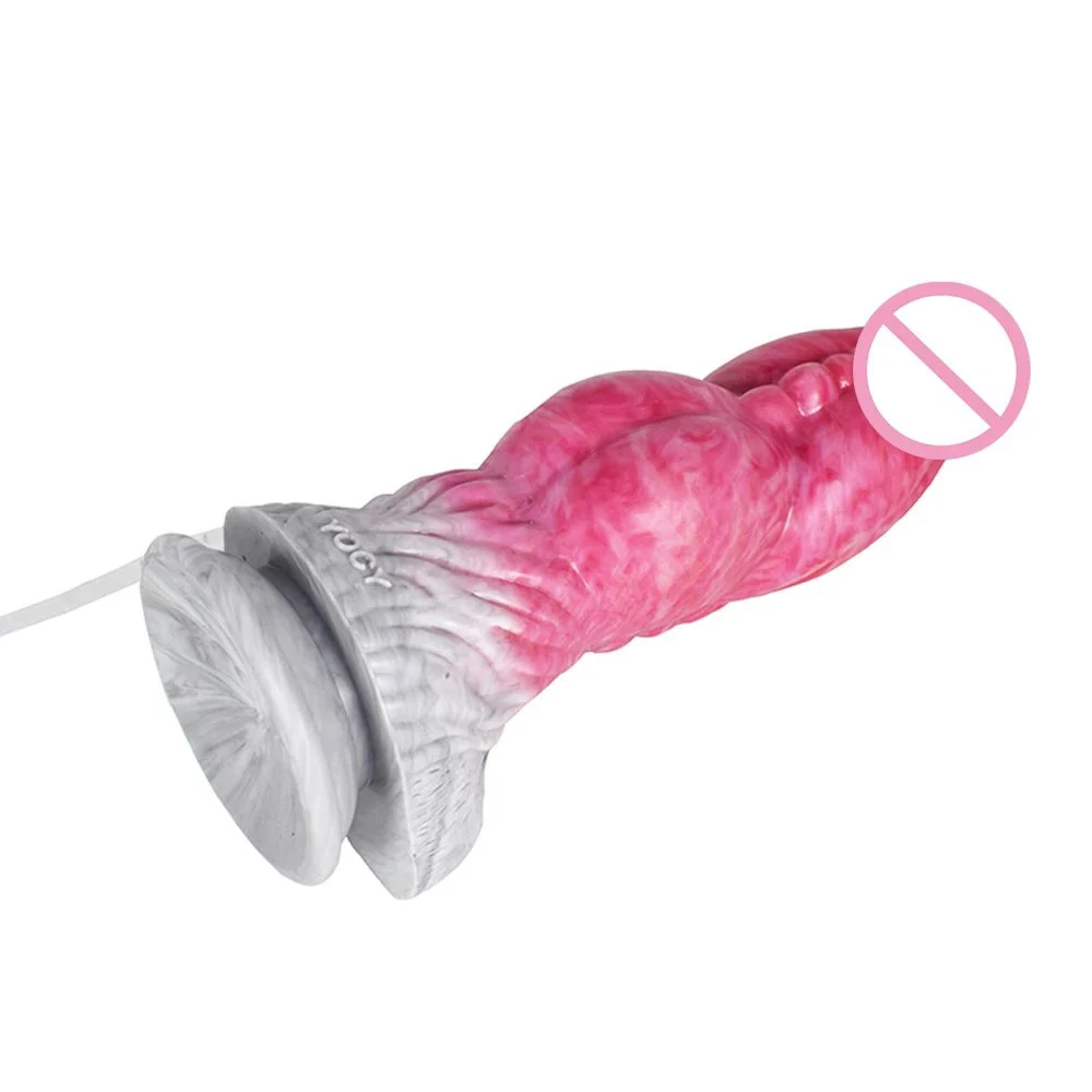 Ejaculating Huge Knot Dildo Squirting Function Anal Plug With Suction Cup Silicone Fantasy Dildo Animal Ejaculating Penis