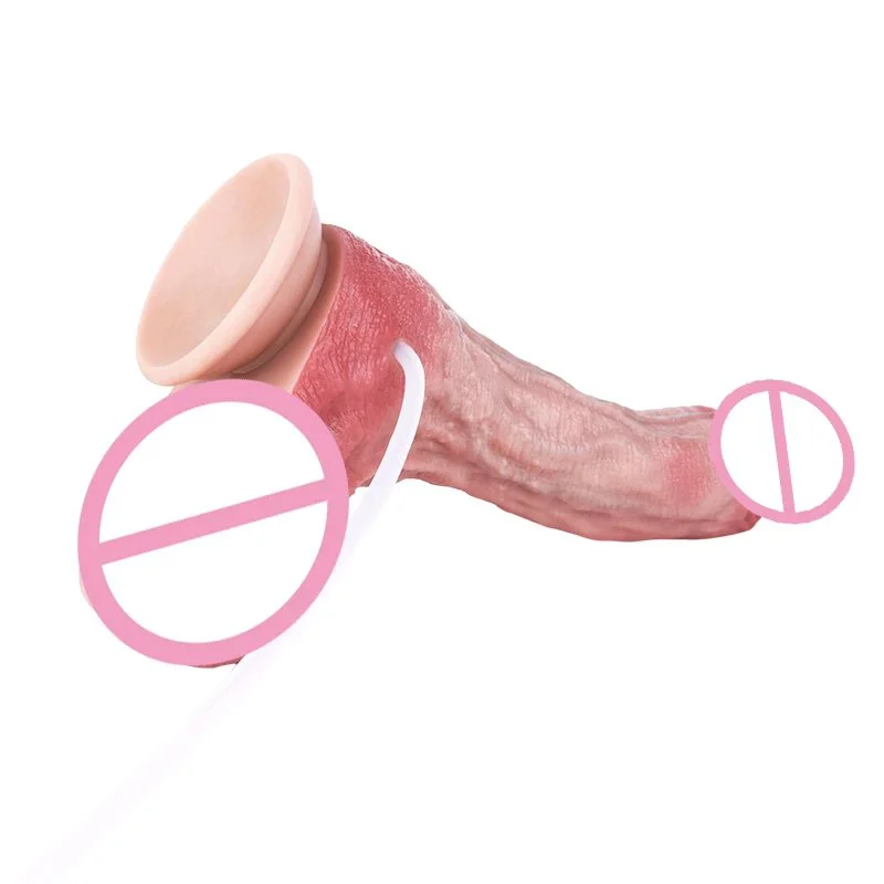 Double-Layer Craftsmanship Simulated Penis with Suction Cup Adult Toy Experience Realistic Squirting Penis