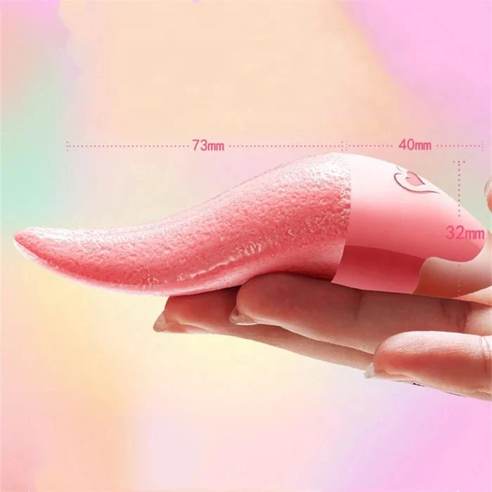 USB Rechargeable 10 Frequency Dildo Vibrator Realistic Tongue Design for Adult Women's Licking Sex Toys