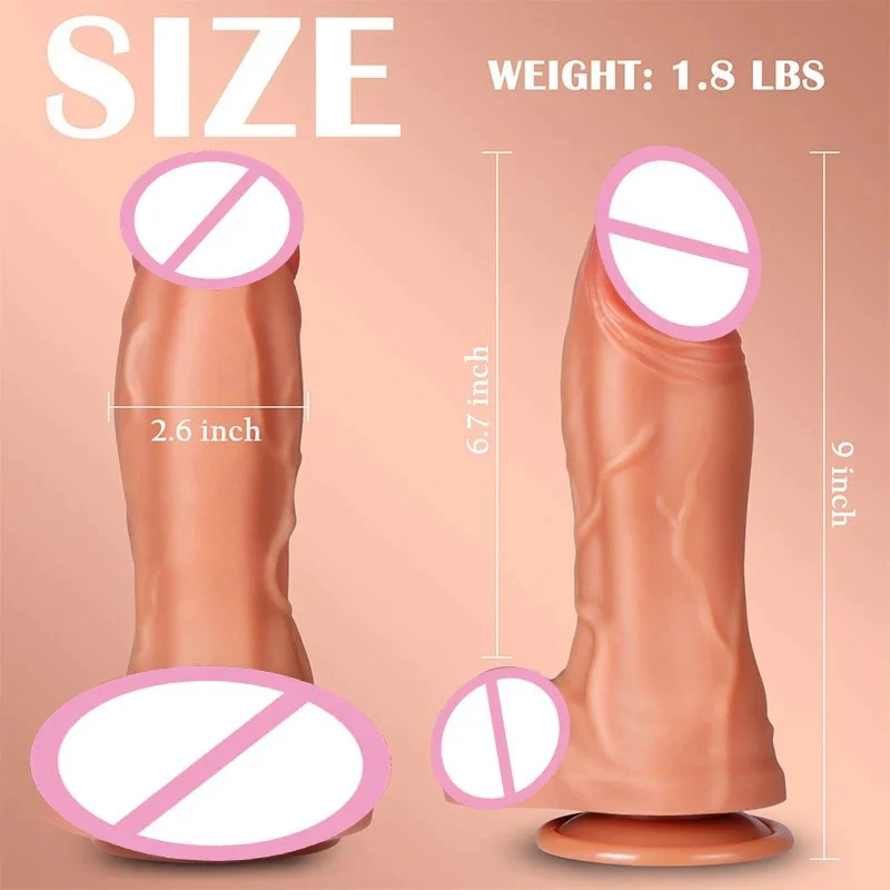 Remote Control 9 Inch Thrusting Large Bulge Glans Chubby Vibrating Heating Dildo Realistic Huge Big Thick XXL Dildos for Women