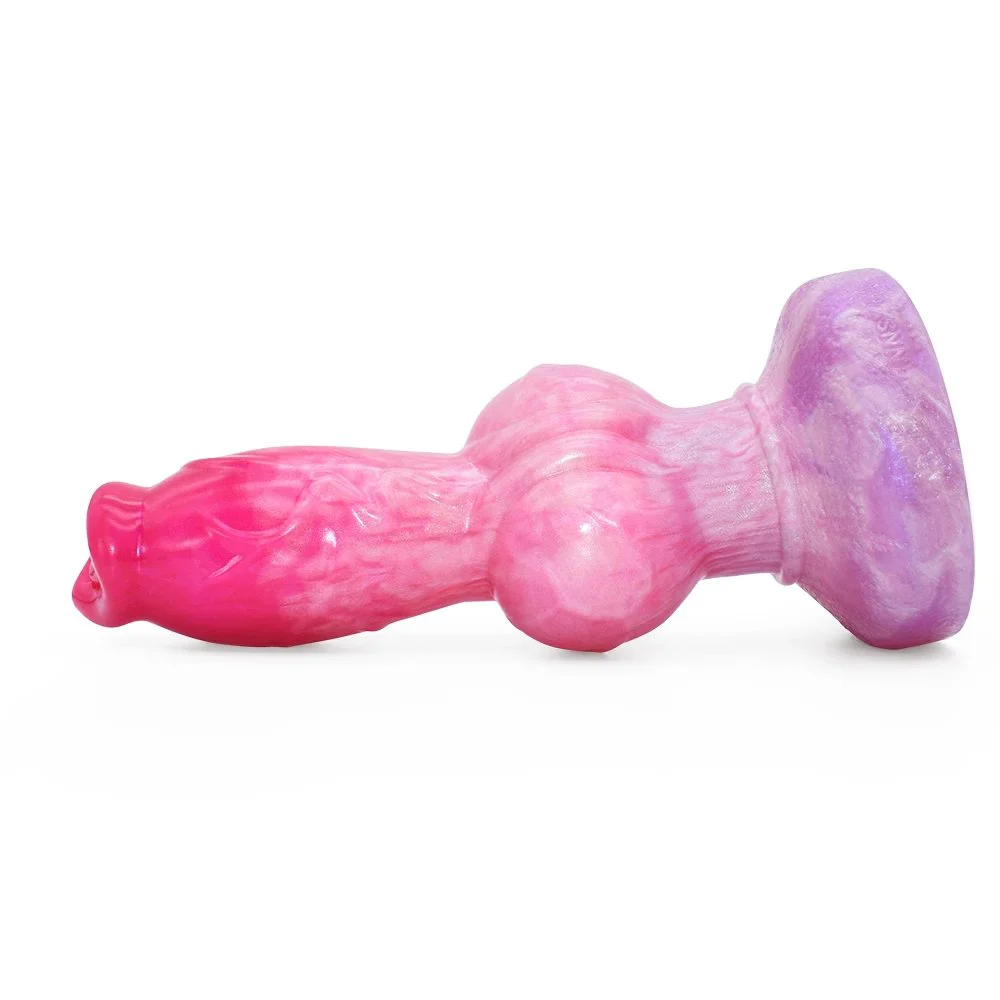 Big Dog Knot Pink Color Anal Plug with Suction Cup Men Women Animal Fantasy Dildo Push Prostate Sexy Adult for Women Men