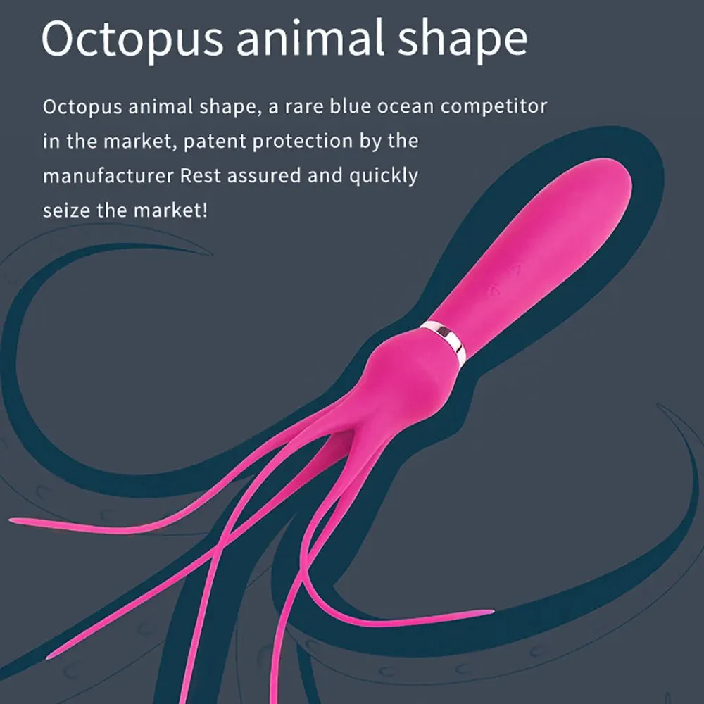 Vibrator Octopus Sexy Flirting Whip Handle SM Whip Sex Toy for Couple Play Spanking