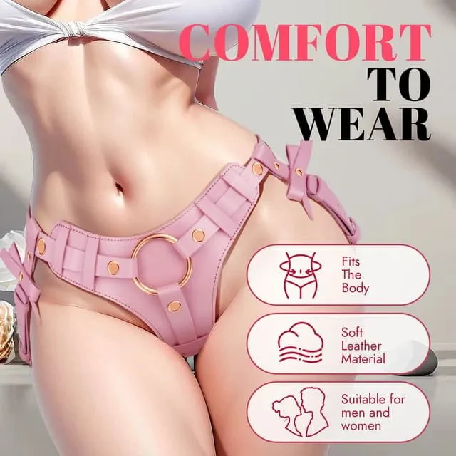 Female Strapless Panties Underwear Brief Adjustable Waist and Thigh Belt Strap on Dildo Harness for Lesbian Gay Beginners Play