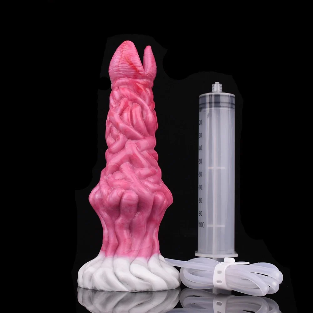 Ejaculating Dildo Liquid Silicone Suction Cup Anal Sex Toys Dildos Squirting for Women
