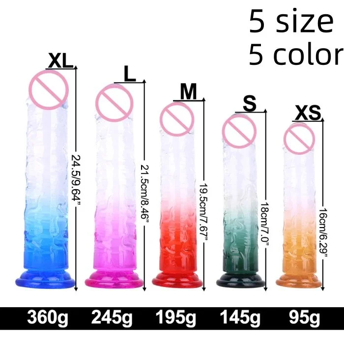 Cheap Soft Jelly Dildo for LGBT Vaginal Anal Stimulation Sex Toys