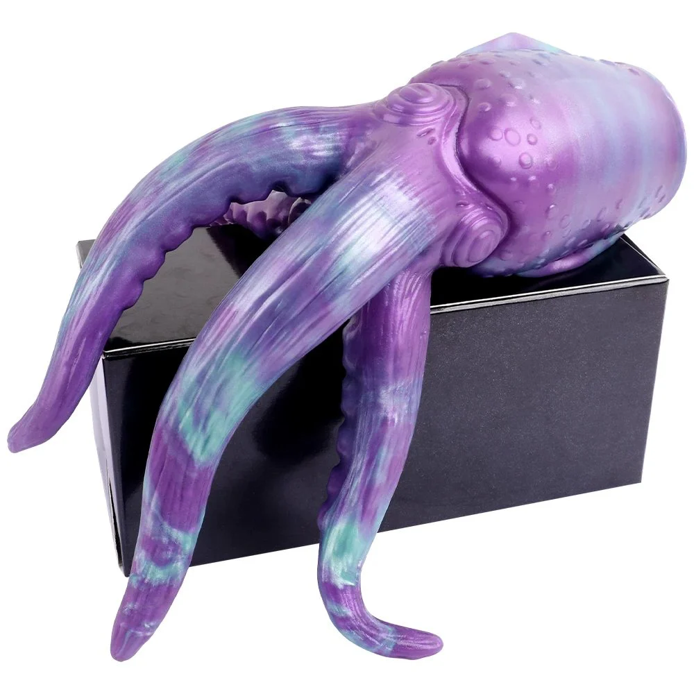 911g Super Soft Silicone Deep Sea Giant Octopus Tentacles Male Masturbator Sex Toy Support