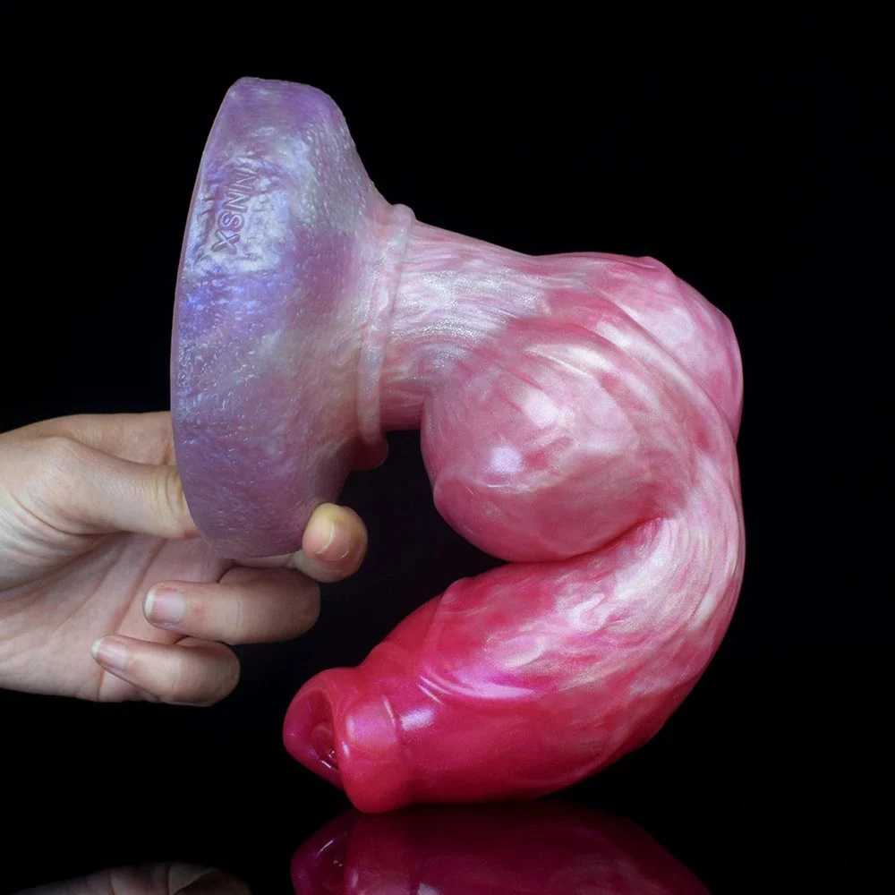Big Dog Knot Pink Color Anal Plug with Suction Cup Men Women Animal Fantasy Dildo Push Prostate Sexy Adult for Women Men