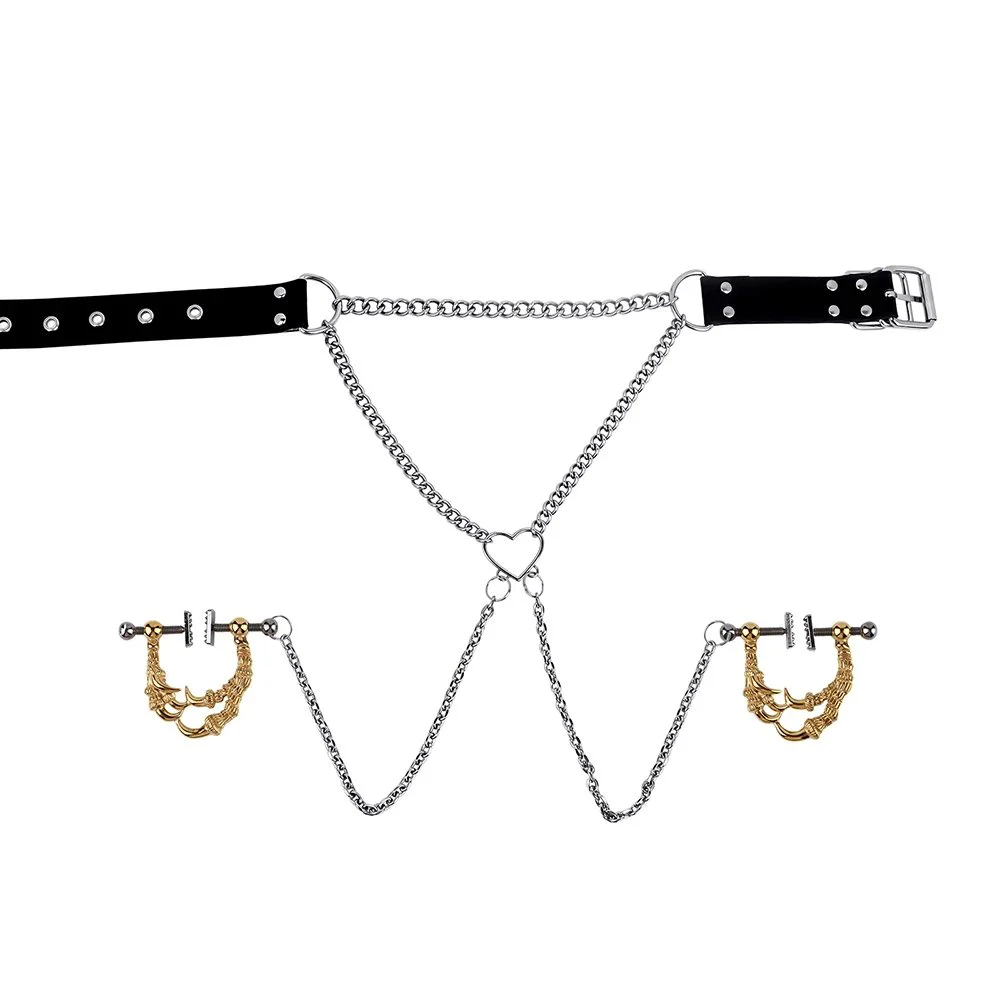Gold Nipple Clamps High Grade Metal Material Gives Tingling Sensation to Nipples Bdsm Apparatus Erotic Corset