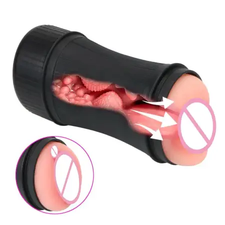 Adult Products Men Appliances Real Feel Touch Mini Manual Aircraft Cup Vibrator Masturbation Cup for Men