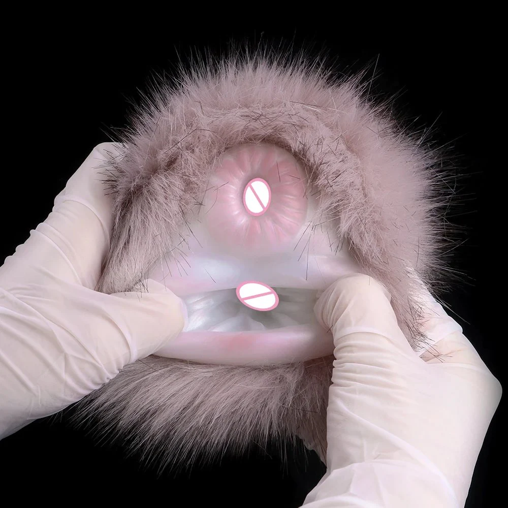 6.69 Inch Furry Masturbation Cup Removable Fur Cup Easy to Clean Men Pocket Pussy