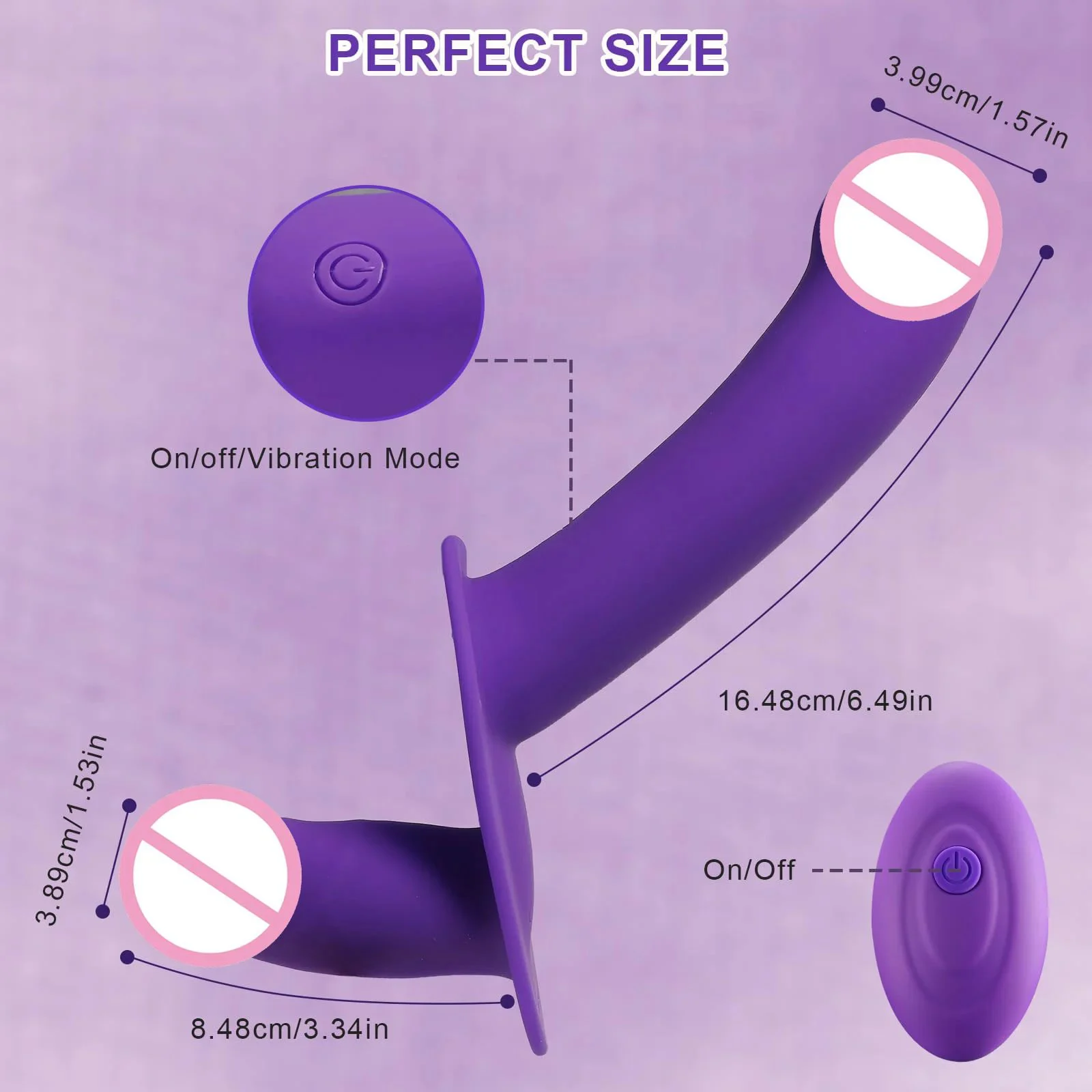 Double-Ended Silicone Dildo Hands-Free Masturbator G-Spot Stimulation Strap-On Harness Wearable Dildo Vibrator for Women Lesbian