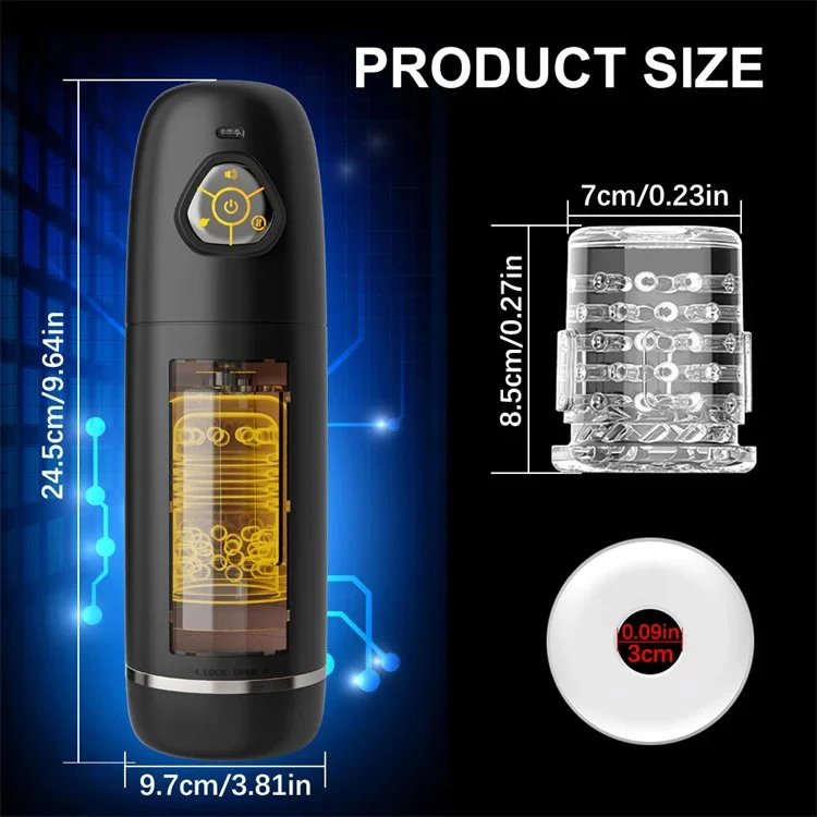 Aircraft Cup Sex Toys for Men Automatic Telescopic Rotation Male Flashlight Masturbation Cup With 4 Languages Voice