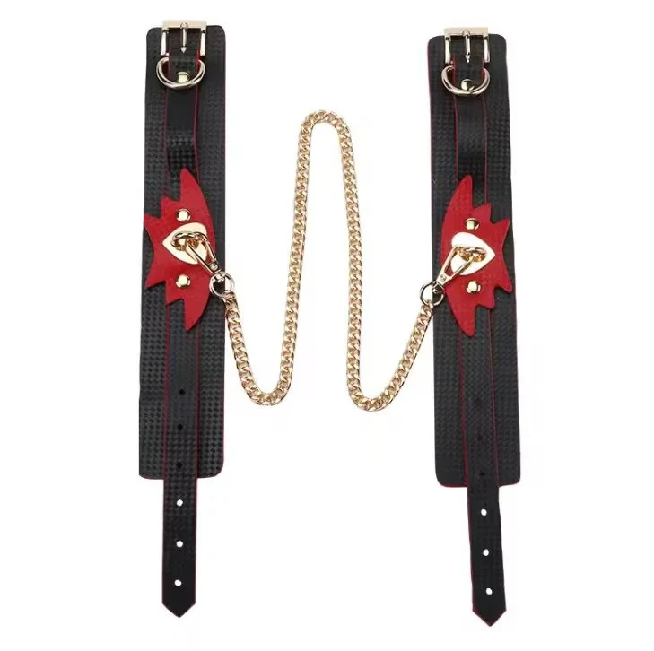 Leather men and women flirting bondage bondage adult products bondage sex toys