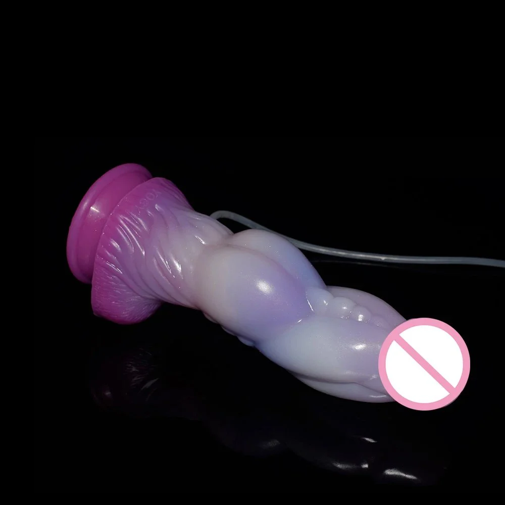 Ejaculating Huge Knot Dildo Squirting Function Anal Plug With Suction Cup Silicone Fantasy Dildo Animal Ejaculating Penis