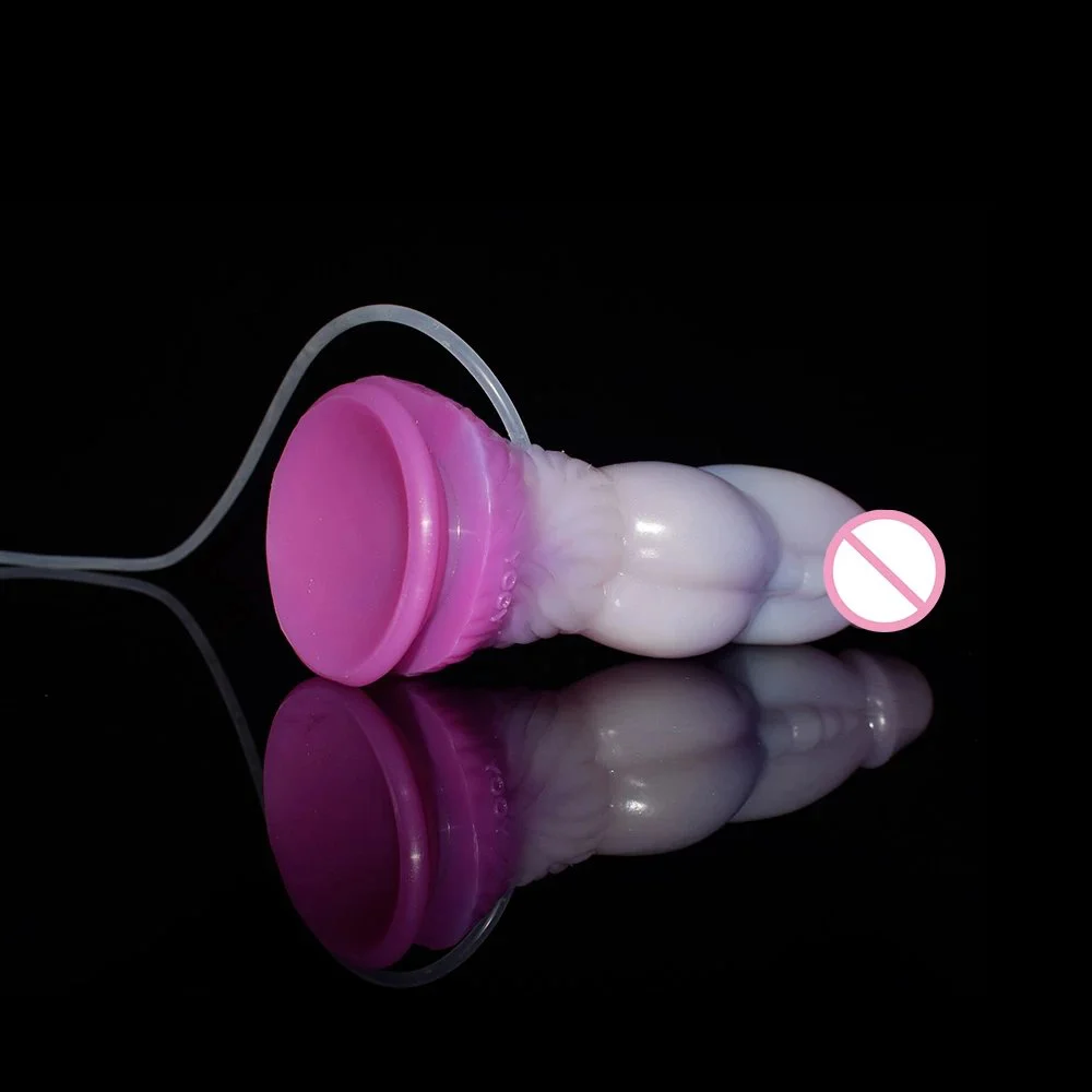 Ejaculating Huge Knot Dildo Squirting Function Anal Plug With Suction Cup Silicone Fantasy Dildo Animal Ejaculating Penis