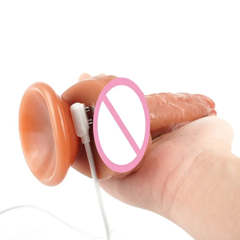 Remote Control Realistic Silicone Vibrating Heating Suction Cup Dildo Thrusting Dildo Vibrator Sex Toy Women