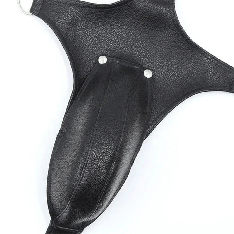 Male Penis Body Harness Wearing Bondage Chastity Belt Flirt Sexy Gay Couples Slave