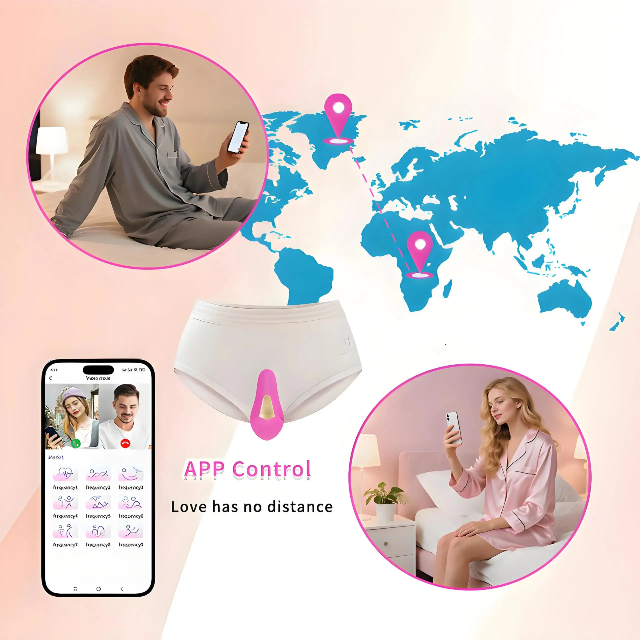 Women's Smart APP Control G-Spot Vibrator Panty Massager Wireless Remote Control Clitoris Stimulator