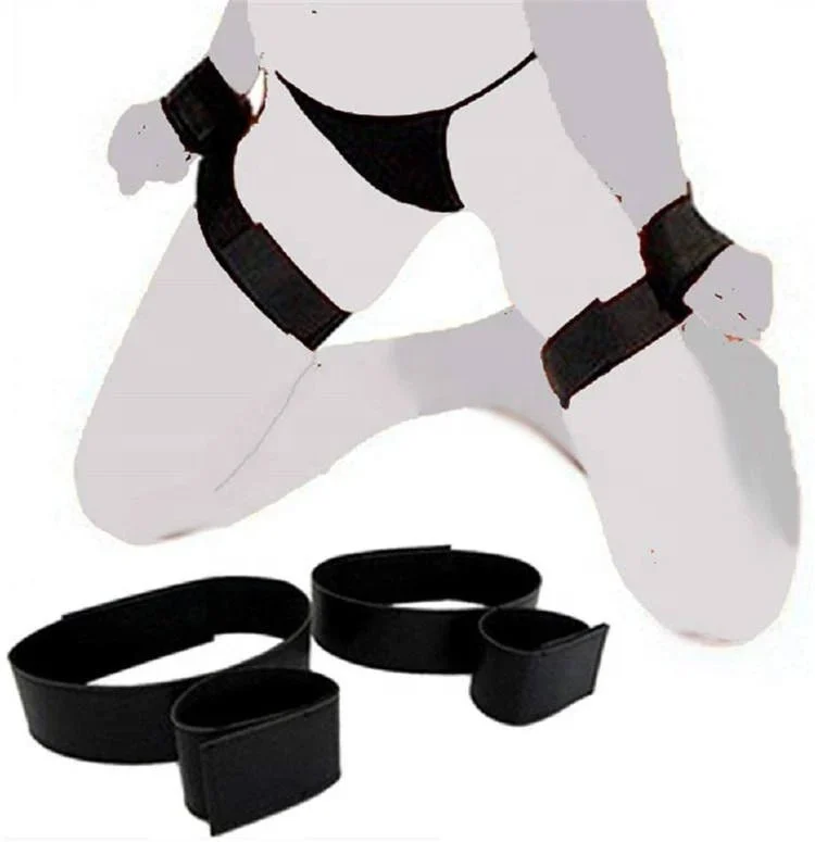 Harness Restraint Set for Couple Nylon Sex Toys Bondage Handcuff Wrist Thigh Cuffs