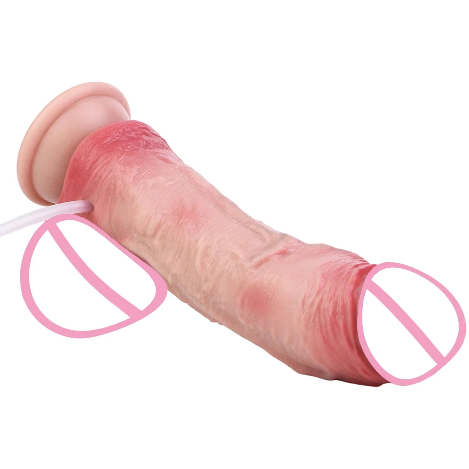 Realistic Squirting Double Layer Dildo Skin Testicles Anal Vagina Sexy Adult Masturbation Big Penis for Women Sex Toys Dildos