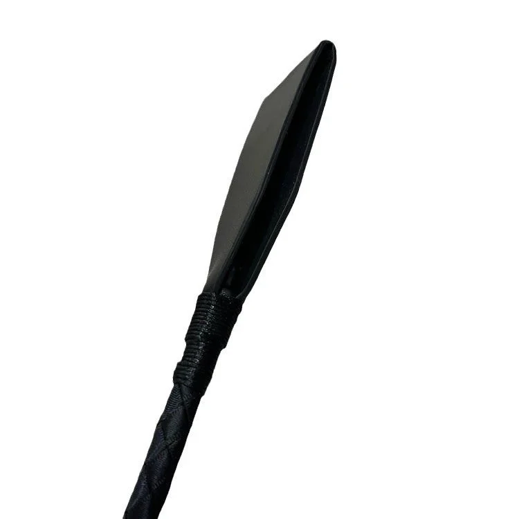 Fun Leather Whip Party Performance Prop Black PU Leather Whip Couple Sex Alternative Toy Equestrian Whip