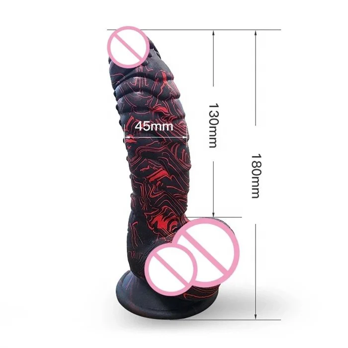 Colorful 7 Inch Dragon Scale Realistic Silicone and TPE Dildo Vibrator Soft Sex Toy for Women and Couples Adult Usage