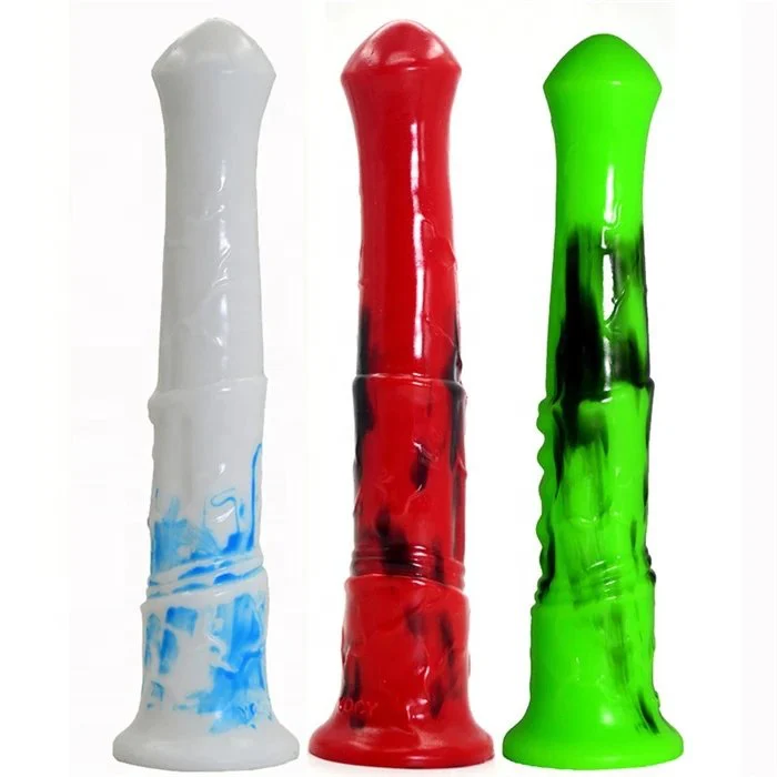 Female Masturbation Horse Dildo Liquid Silicone & Silica Gel Adult Sex Toys Realistic Design
