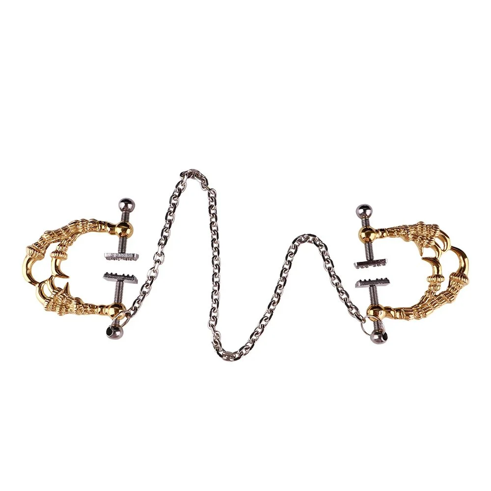 Gold Nipple Clamps High Grade Metal Material Gives Tingling Sensation to Nipples Bdsm Apparatus Erotic Corset