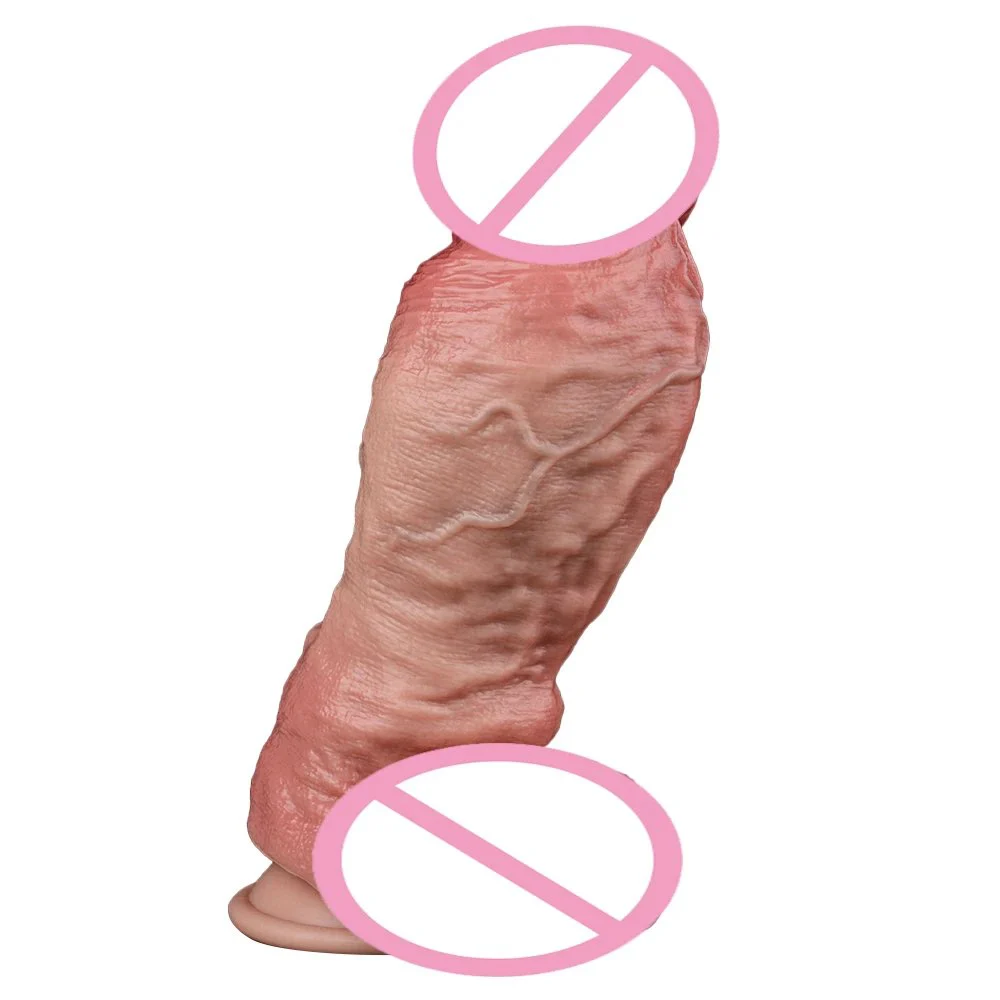 Realistic Thick Dildo 8.6'' Inches Giant Anal Plug Dildos Double Layered Silicone Penis Premium Sex Toys with Strong Suction Cup