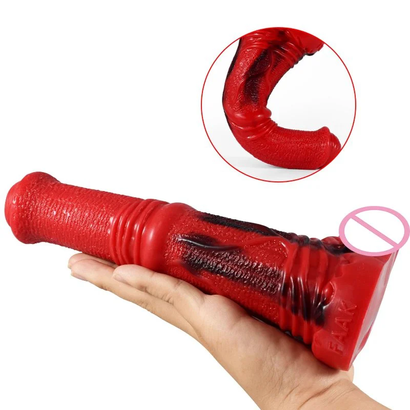 Curved Animal Anal Dildo the Animal Dildo Adult Sex Toy Female with Bulky Masturbator