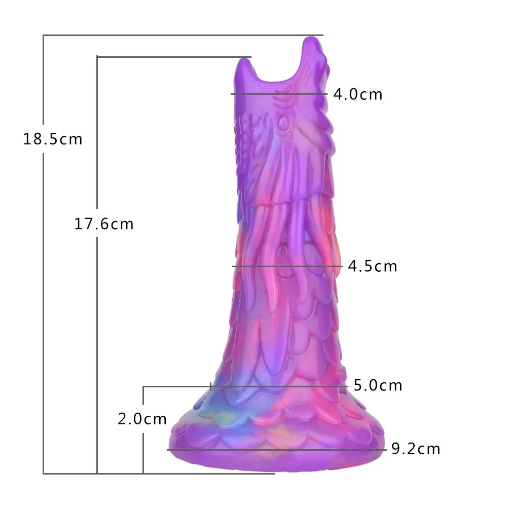 Fiery Dragon-OR Ovipositor Cocks With Eggs Fantasy Creature Dildo Liquid Silicone Soft Anal Eggs