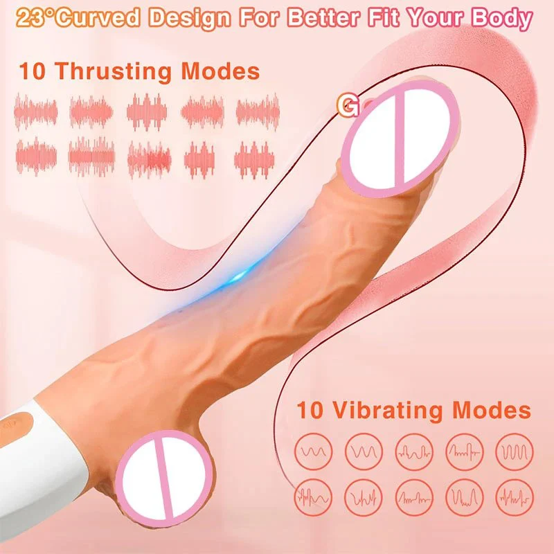 Remote Control G-Spot Clitoral Anal Stimulation Realistic Big Dildo Hands-free Automatic Thrusting Vibrating Sex Dildo Machine