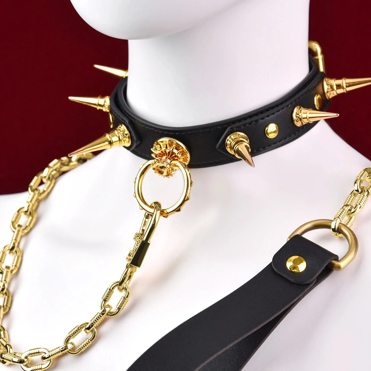 Premium Leather Collar and Leash Set Perfect for Couples Enthusiasts Adult Novelty Toy the ultimate Restraint Experience