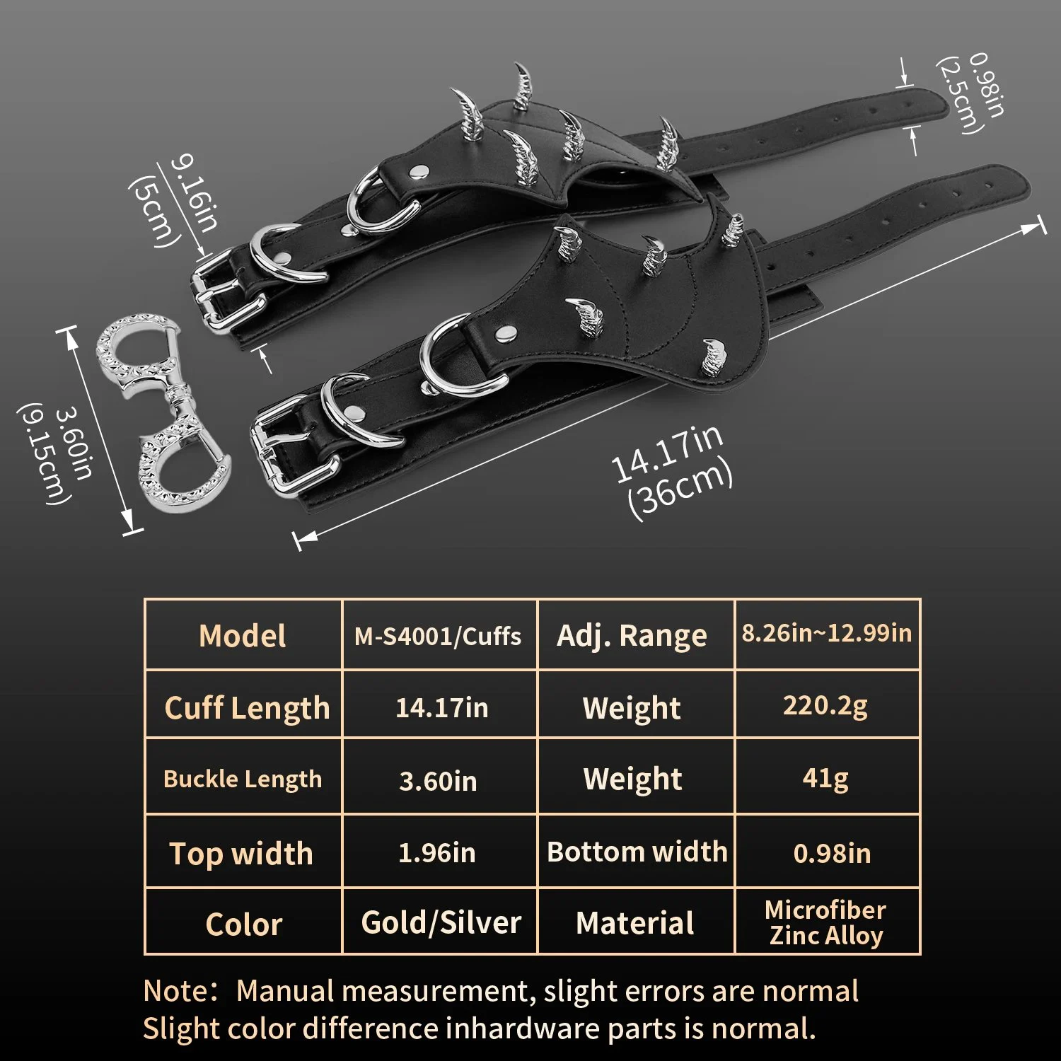 Handcuffs + Ankle Cuffs Set Leather Material for Enhanced Sensation Adult Novelty for Couples Roleplay