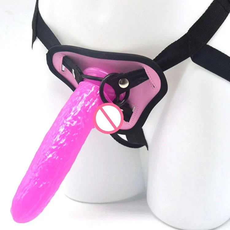 cucumber Shape Lesbian Sex Toy Penis with Belt Ladies Dress Strap on Dildo Pants for Lesbian Sex Toy