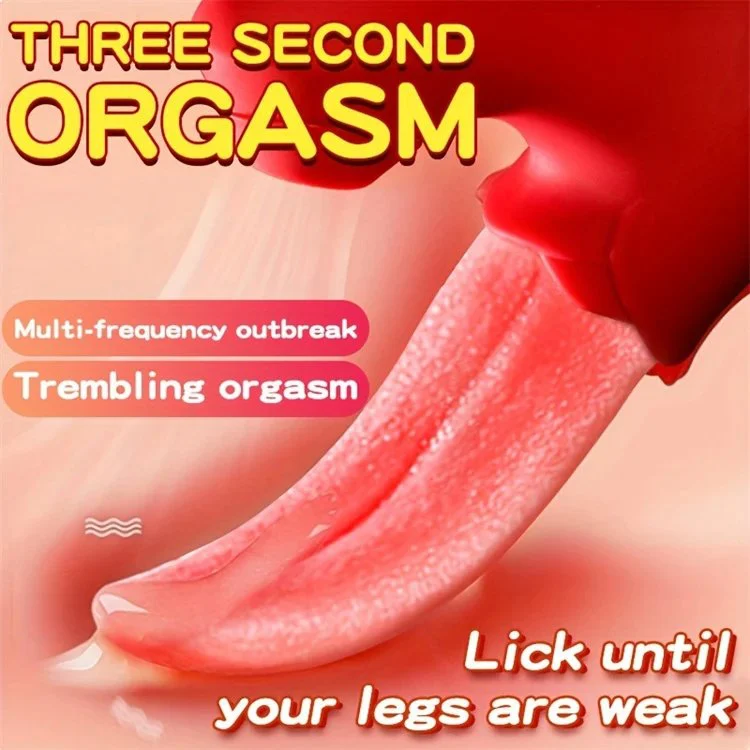 Waterproof 10 Modes G Spot Tongue Licking Sucking Vibrator Sex Toys for Women